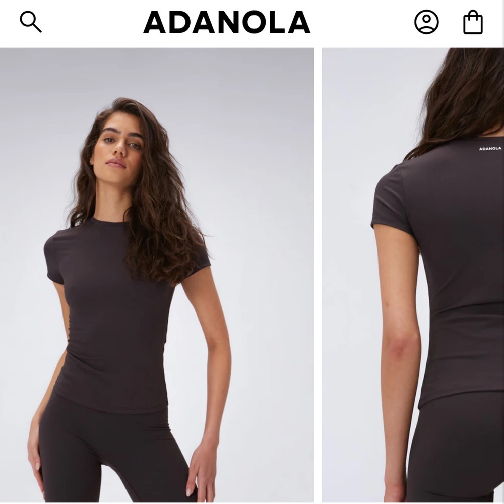 Adanola Ultimate Short Sleeve Top - Coffee Bean